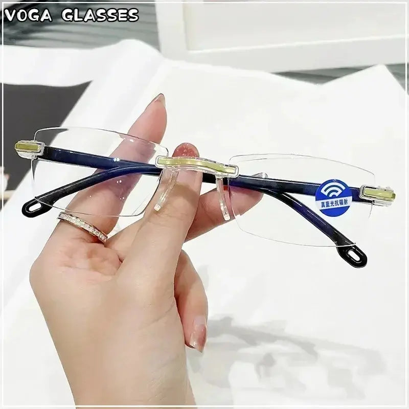 Rimless Blue Light Reading Glasses — view 3