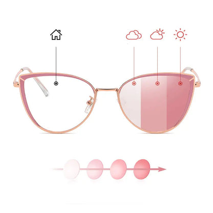 Cat Metallic Cat-Eye Photochromic Glasses — supplier detail view 4