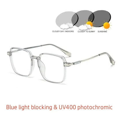 GU8 Square Photochromic Glasses — Gray option