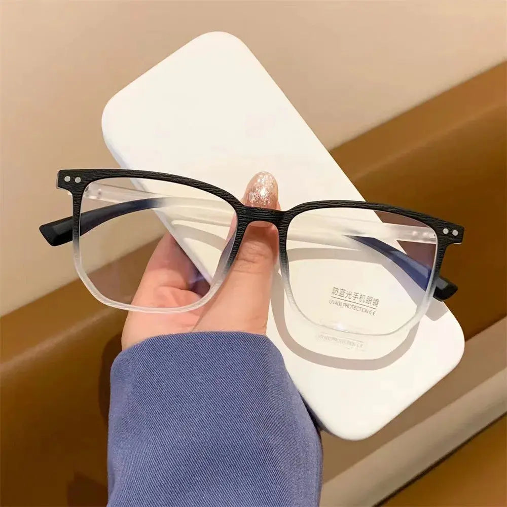MU1 Oversized Square Photochromic Glasses — Black White option