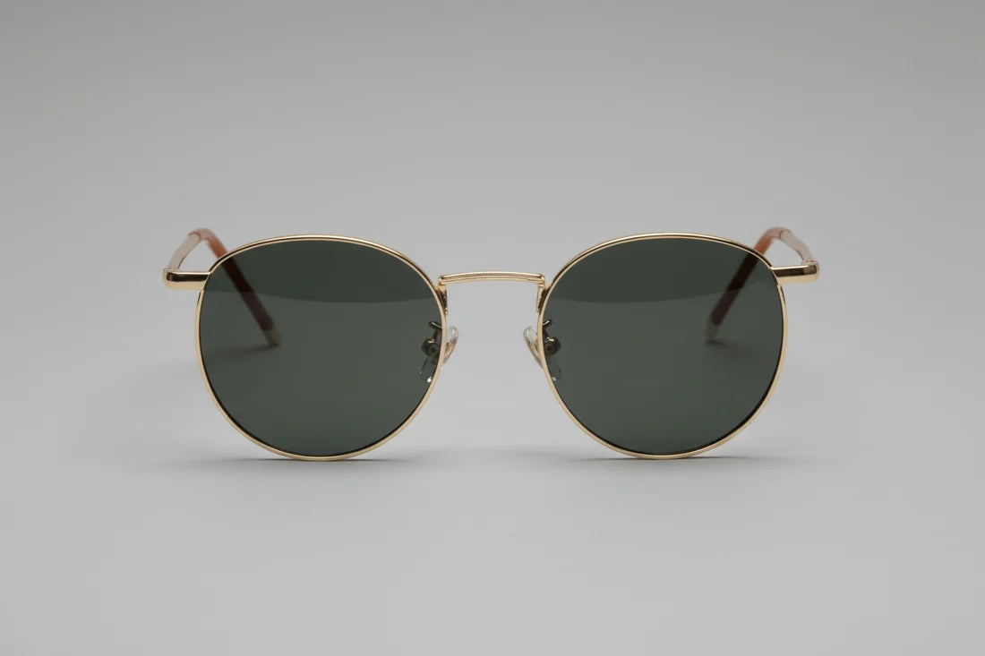 SU1 Gold Round Sunglasses — supplier detail view 4