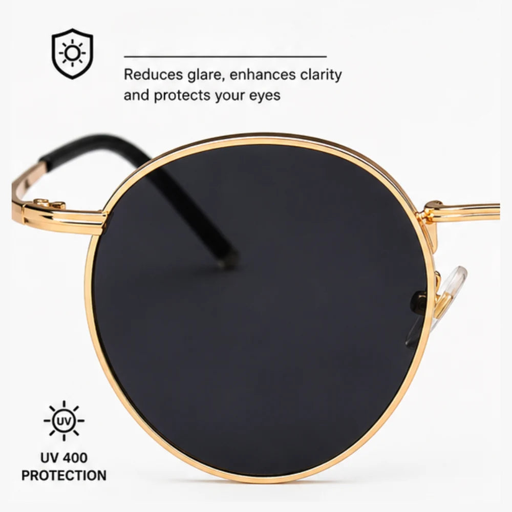 SU1 Gold Round Sunglasses — supplier detail view 6