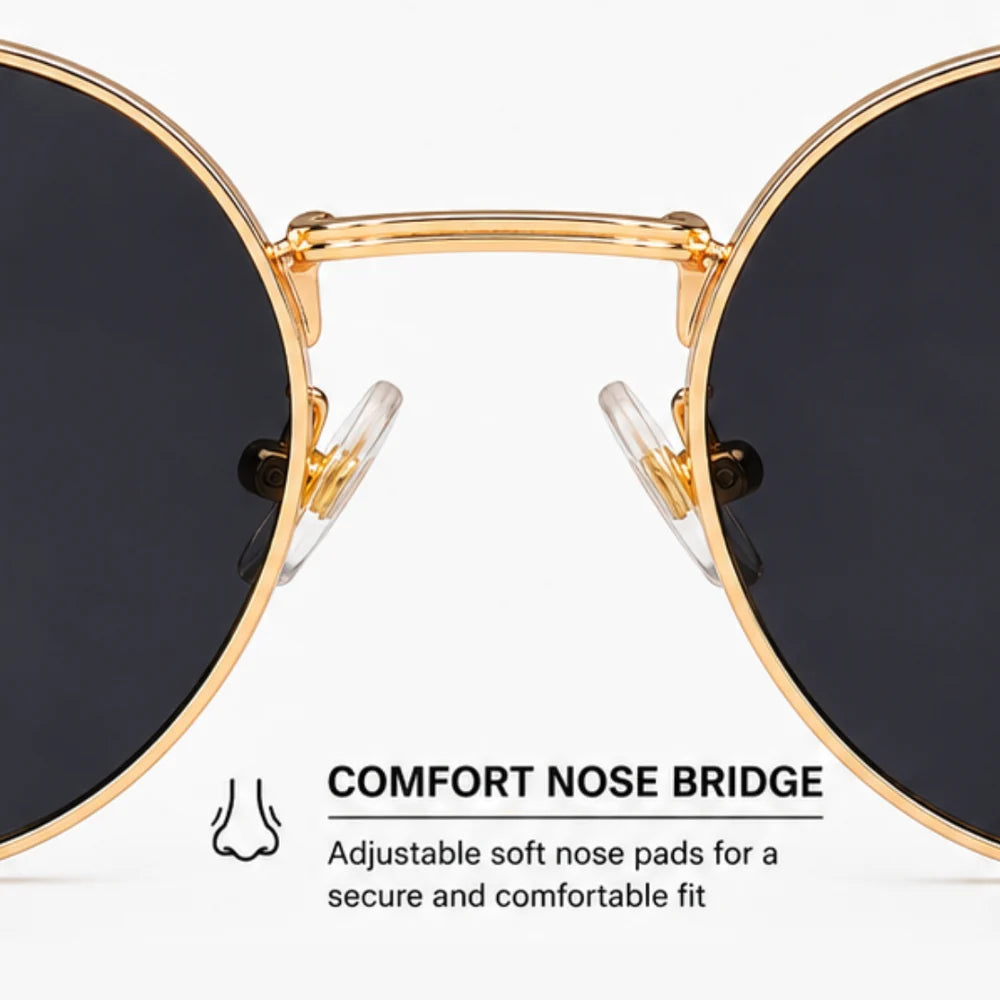 SU1 Gold Round Sunglasses — supplier detail view 7