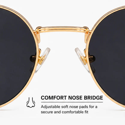 SU1 Gold Round Sunglasses — supplier detail view 7