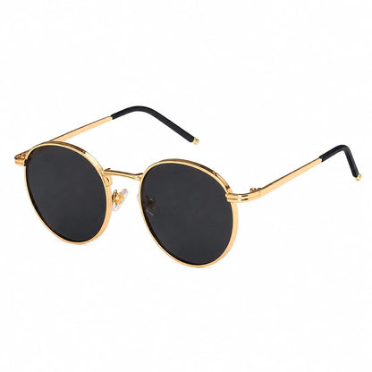 SU1 Gold Round Sunglasses — Gold option (approved restored photo)