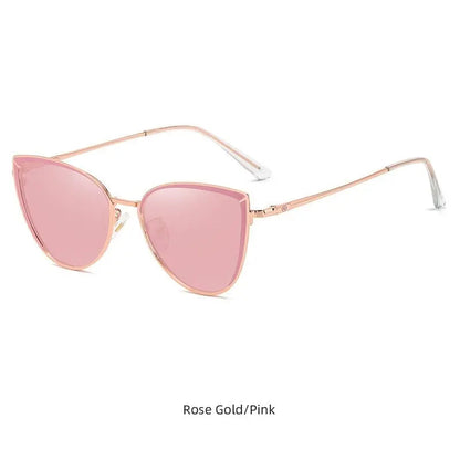 Cat Metallic cat-eye photochromic glasses — Rose Gold frame