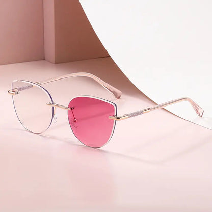 Cat Frameless Photochromic Glasses — Rose Gold option